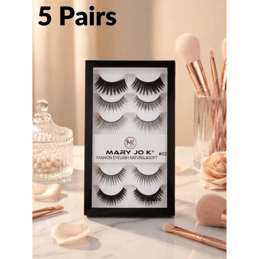 Complete Eyelash Kit – 5 Pairs + Glue + Curler - Aarvana