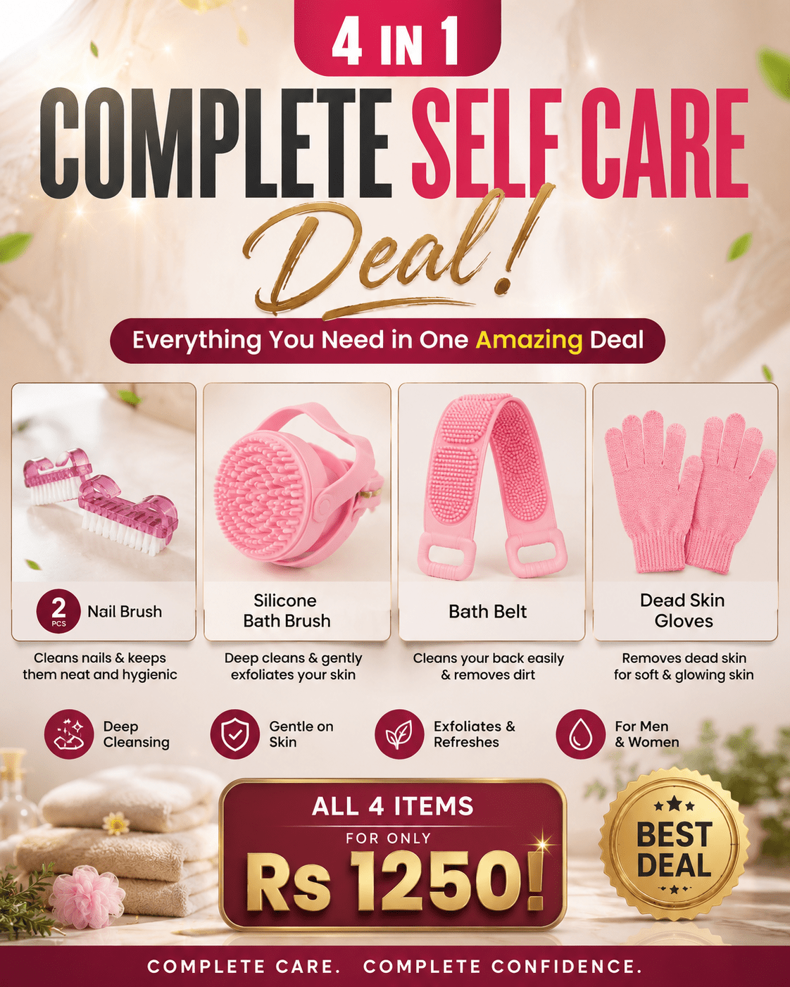 Complete Shower Care Kit – Pack of 4 - Aarvana