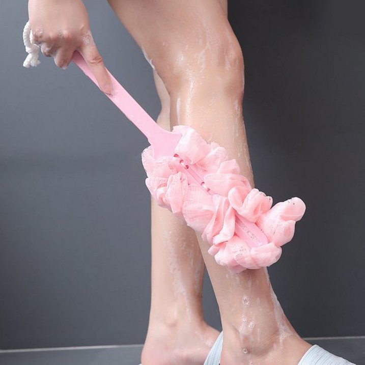 Pack of 2 Bath Loofah & Back Scrubber With Long Handle