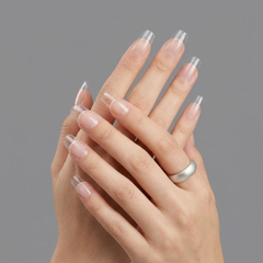 100 Pcs Original Look Transparent Nail Tips with 2 Free Nail Glues