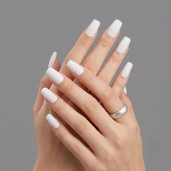 100 Pcs Original Look White Nail Tips with 2 Free Nail Glues