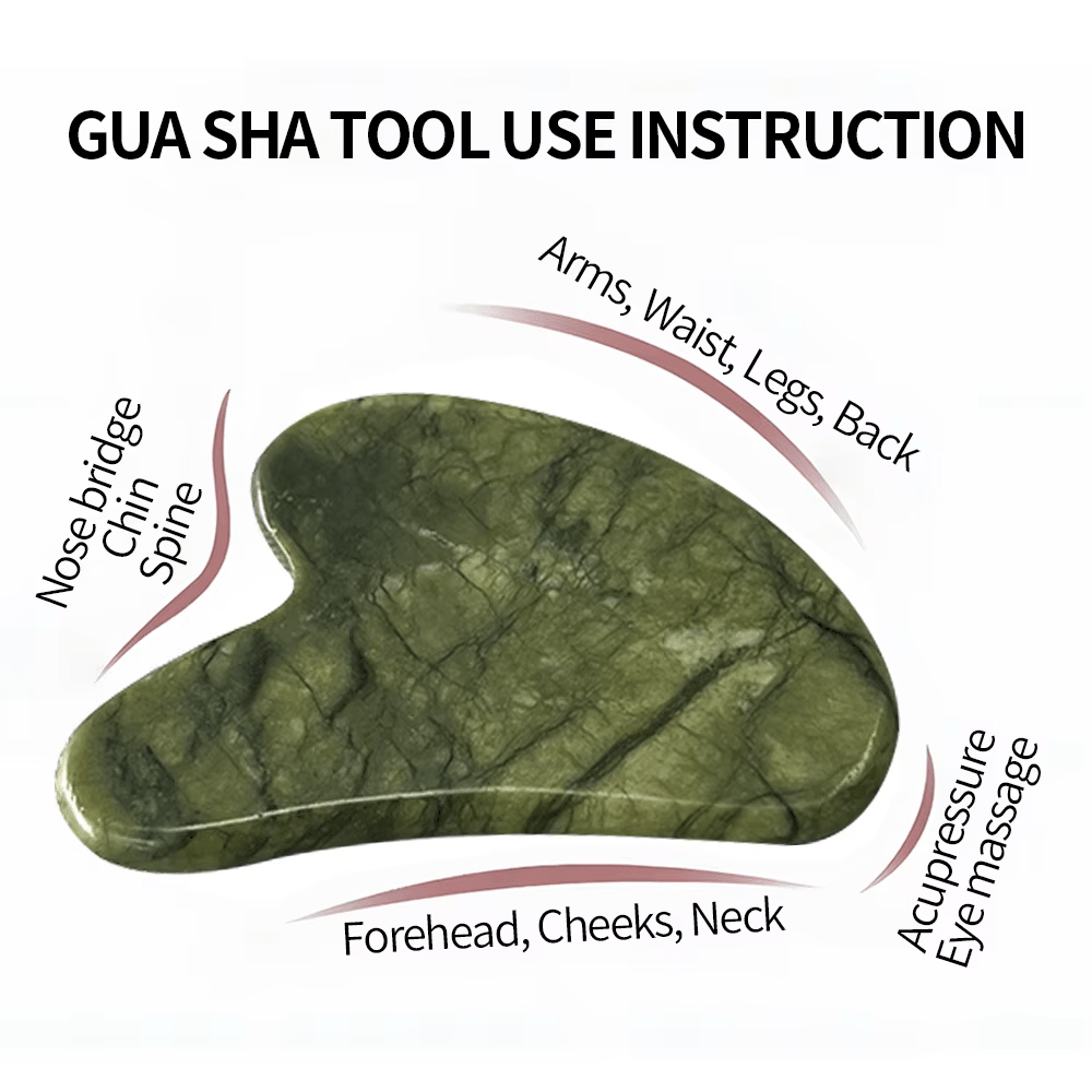 Gua Sha Stone for Glowing Skin & Face Massage - Aarvana