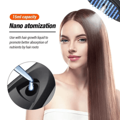 Hair Growth LED Brush for Men & Women with Red & Blue Light Therapy - Aarvana