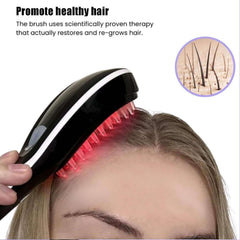 Hair Growth LED Brush for Men & Women with Red & Blue Light Therapy - Aarvana