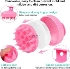 Hair Scalp Massager With Silicone Bristles - Aarvana