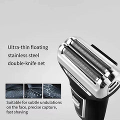 Kemei Hair Trimmer & Shaving Machine with 3 Grooming Heads - Aarvana