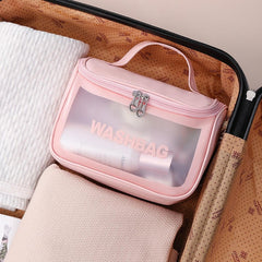 Pack Of 2 Zipper Cosmetic Travel bag - Assorted Color - Aarvana