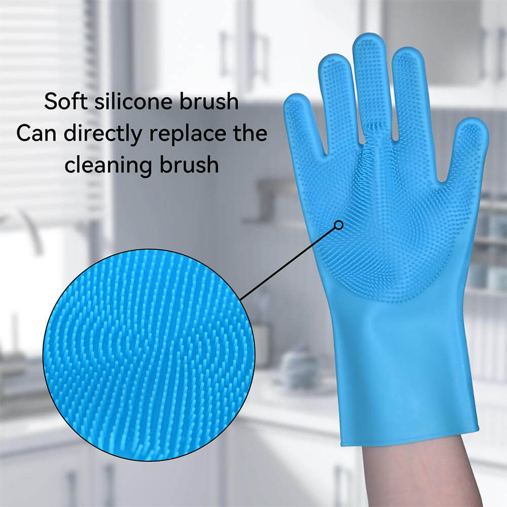 Silicone Bath Body Scrubber Gloves with Soft Bristles - Aarvana