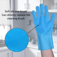 Silicone Bath Body Scrubber Gloves with Soft Bristles - Aarvana