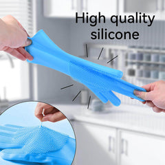 Silicone Bath Body Scrubber Gloves with Soft Bristles - Aarvana