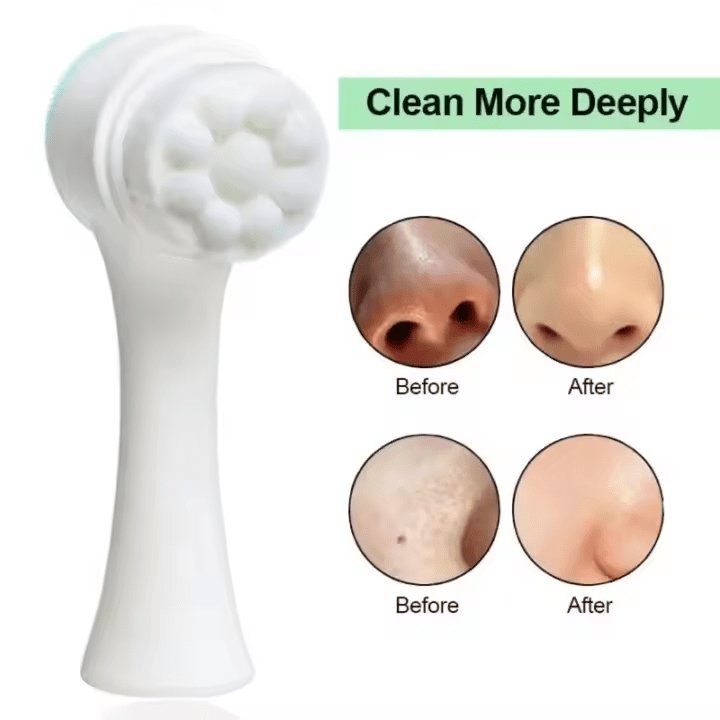 Silicone Double Sided Facial Cleansing Brush For Massage - Aarvana