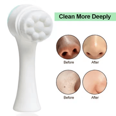 Silicone Double Sided Facial Cleansing Brush For Massage - Aarvana