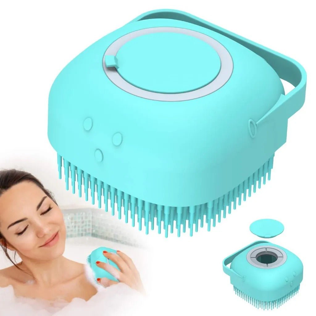 Silicone Soft Bath Brush with Dispenser - Aarvana