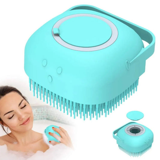 Silicone Soft Bath Brush with Dispenser - Aarvana