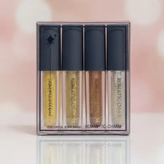 Pack Of 4 Romantic Charm  Shimmer & Shine Liquid Glitter Eyeshadow Set